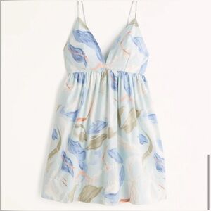 Abercrombie & Fitch V-Neck Babydoll Mini Dress